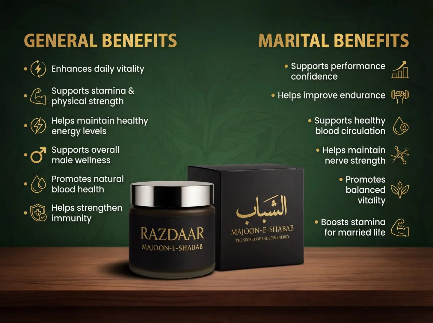 Majoon-e-Shabab™ by Razdaar Premium Herbal Vitality Formula for Men - Razdaar